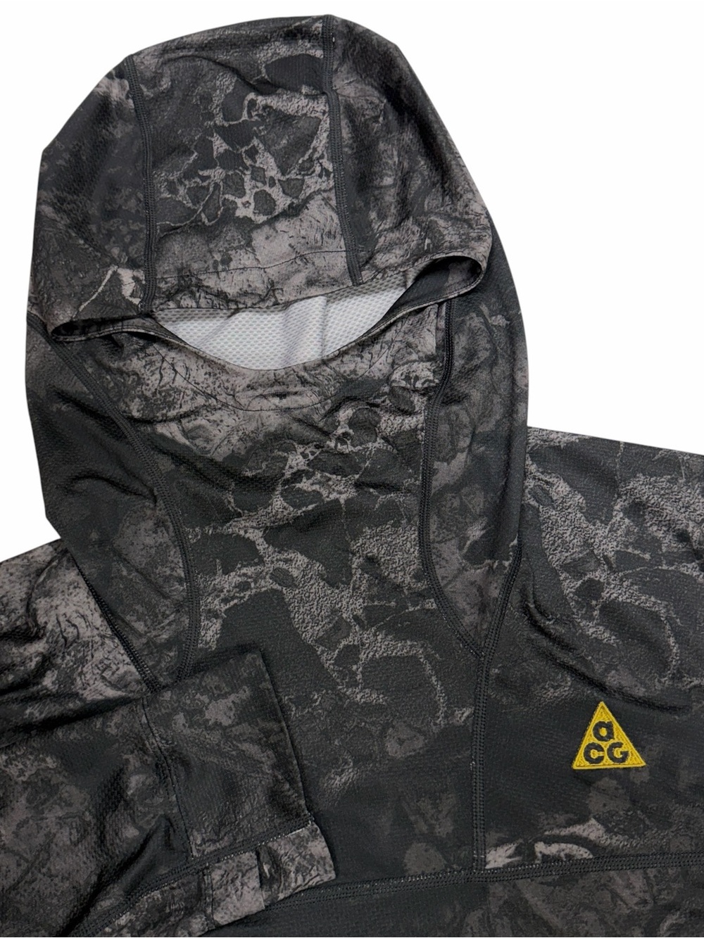 Nike ACG Dri-FIT ADV UV Hoodie Lava Tree Mens Medium Black Lightweight Pullover